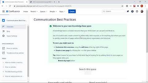Atlassian Confluence Masterclass 2020 Lecture 24   Space Blueprints Knowledge Base Space & Troublesh