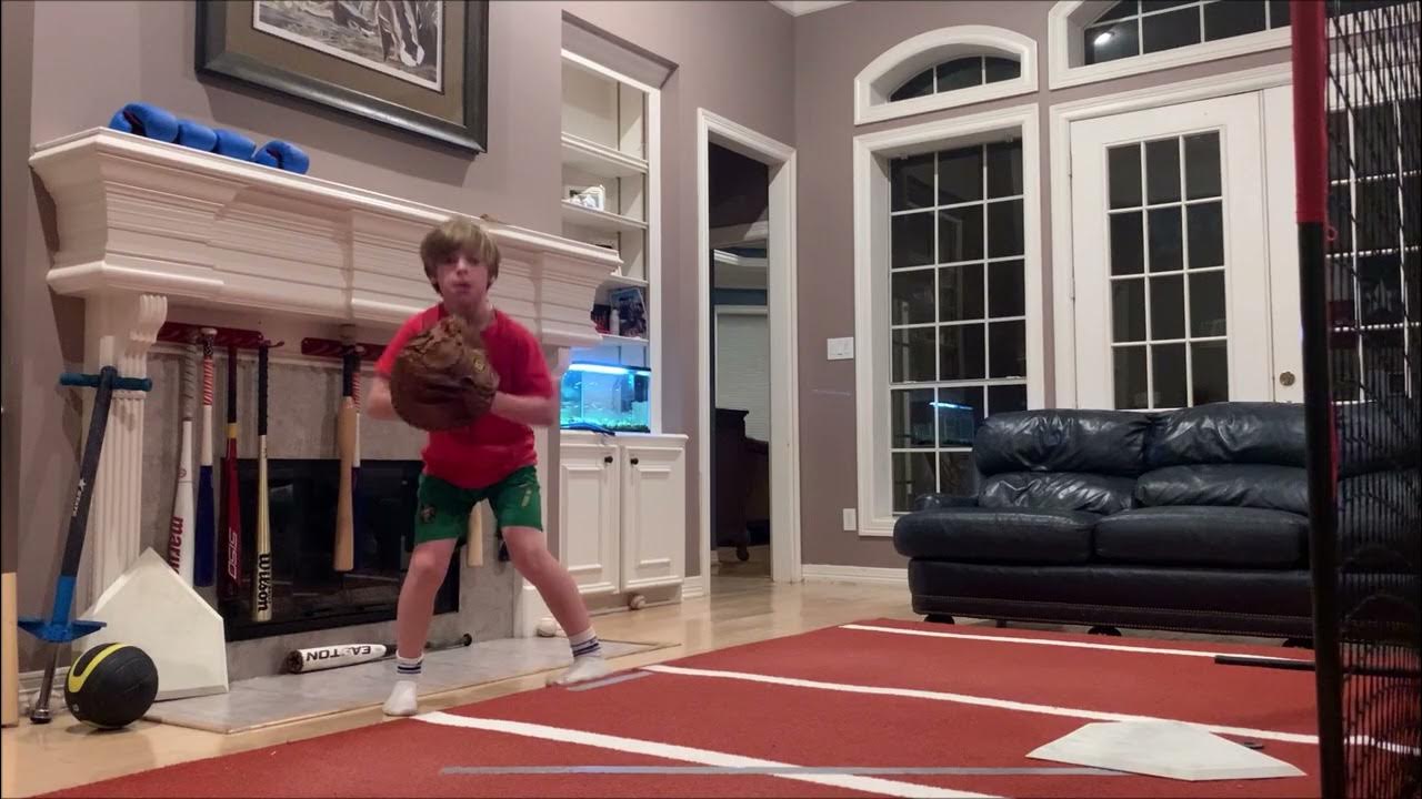 8 and 10 year old Catcher Pop to Release and pop time Baseball drill