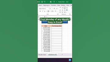 Find the First Monday of any Month in Excel | Easy Formula Explained | #shorts