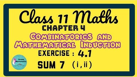 Class 11 Maths chapter 4 exercise 4.1 sum 7 ( i ii )