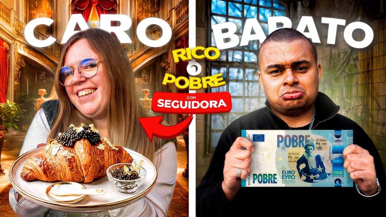 COMIENDO LO MÁS CARO con SEGUIDOR vs. BARATO | RICO O POBRE 