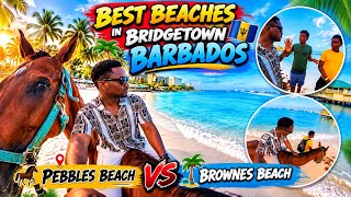 I Visited 2 of the MOST BEAUTIFUL BEACHES in BARBADOS 🇧🇧😍 | Pebbles vs Brownes Beach