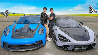 Lucas and Marcus RACED! (Porsche GT3 RS vs McLaren 765LT)