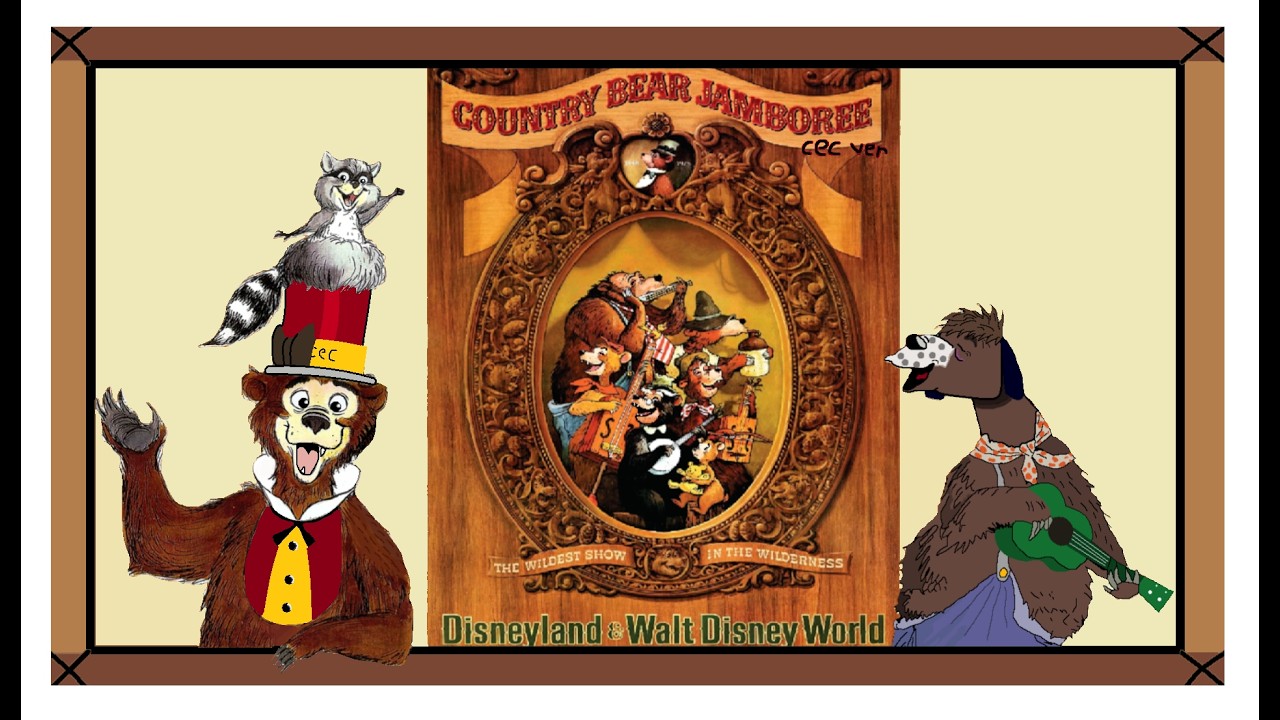Homemade Chuck E Cheese portrait show: Country bear jamboree... but CEC