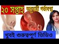 গর্ভাবস্থার কুড়ি সপ্তাহ | সপ্তাহ অনুযায়ী গর্ভাবস্থা | ২০ তম সপ্তাহ | 20 Weeks pregnant