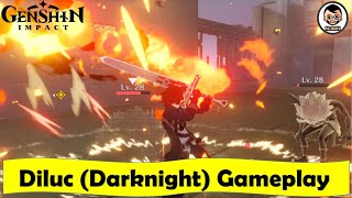 Diluc Gameplay | Darknight Hero's Crisis | Enter the Abyss Order Stronghold | Genshin Impact | NCG