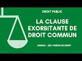 Les clauses exorbitantes de droit commun