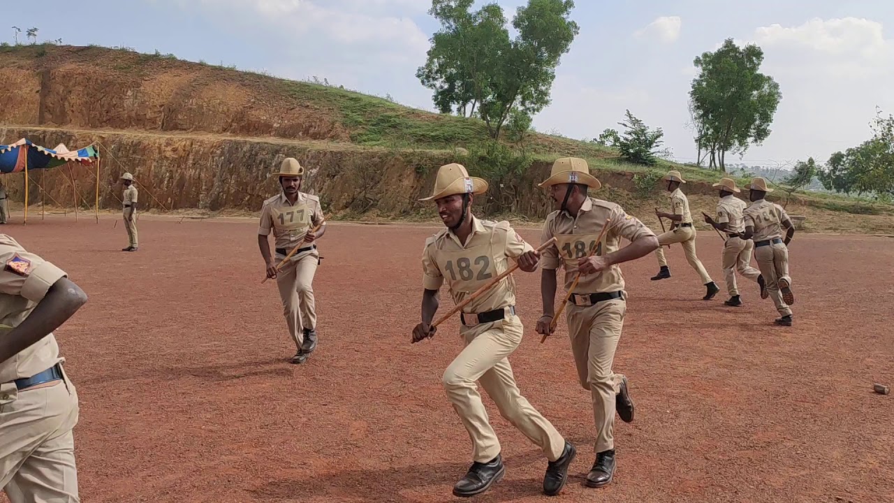 MOB practical exam in dharwada police training school,civil police 5th batch 5&6 ploton boys