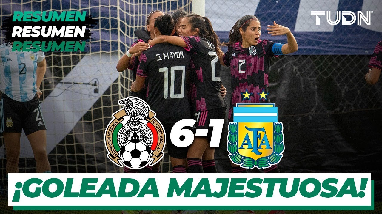 Resumen y goles México 61 Argentina Amistoso femenil Internacional