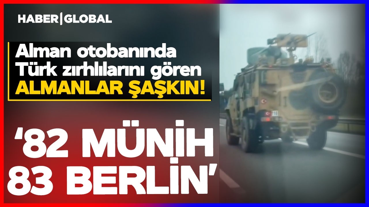 Alman Otobanında Türk Zırhlılarını Gören Almanlar Şaştı Kaldı! Türk Askerini Gören Telefona Sarıldı