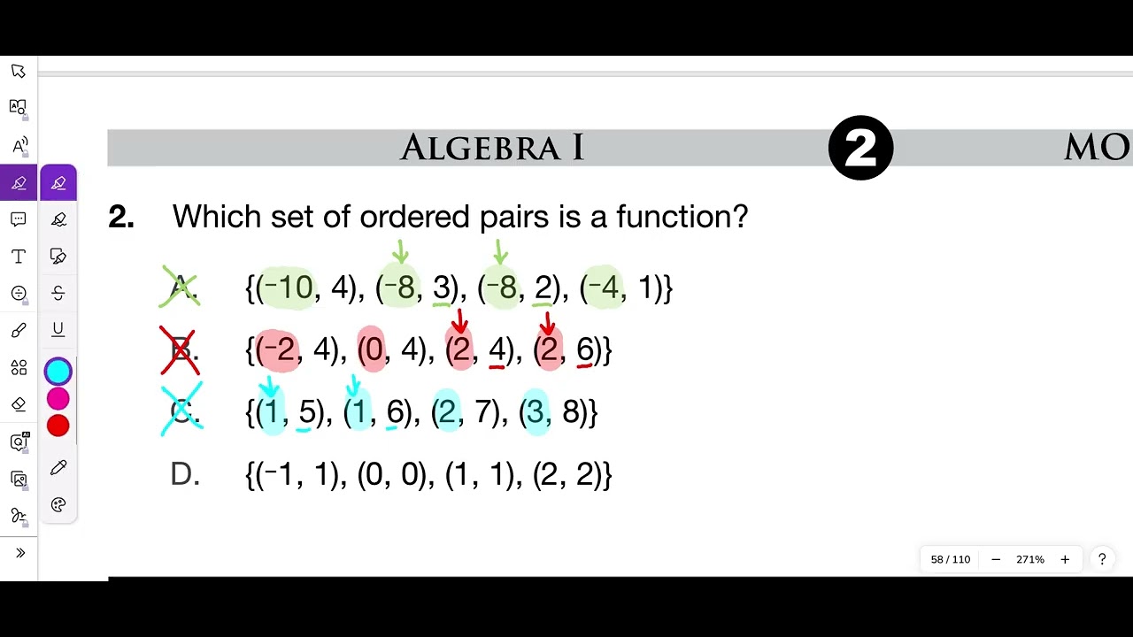 2018 Module 2 Problem 2 Algebra 1 PDE Item and Scoring Sampler - YouTube
