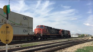 CN 2248 & 2630 Lead Intermodal Train!