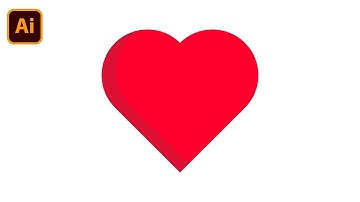 How to draw a Heart Shape in ( just one minute ) in illustrator