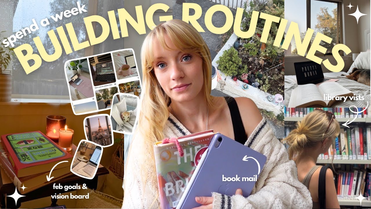 a week getting into routine! (life updates, book mail, library & self-care)