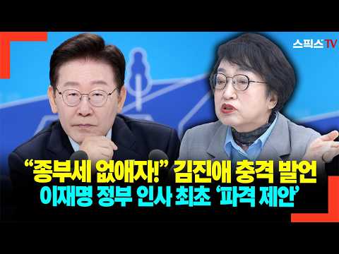 "Abolish the Comprehensive Real Estate Tax!" Kim Jin-ae’s Shocking Remark: First Radical Proposal...