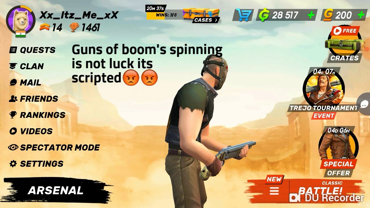 Guns of boom:- Trying Ultimate gp and review's spinning trick | Trail-2
