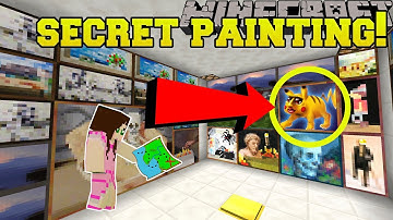 Minecraft: SECRET PAINTING!!! - The Puzzle Button - Custom Map