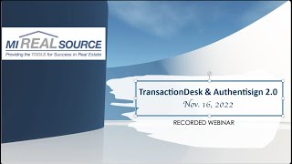 TransactionDesk & Authentisign 2 0 11 16 22