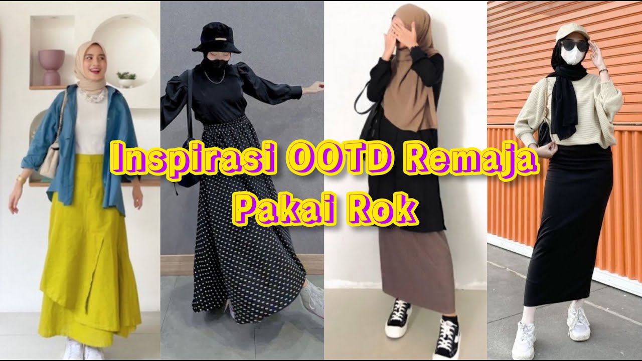 INSPIRASI OOTD REMAJA PAKAI ROK //REKOMENDASI ROK SHOPEE //Link di description box