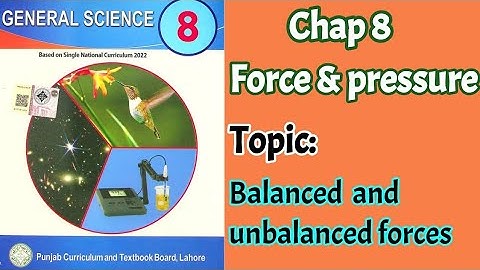 Class 8 science chap 8 | Balanced and unbalanced forces |  8th Class General Science Chapter 8 |