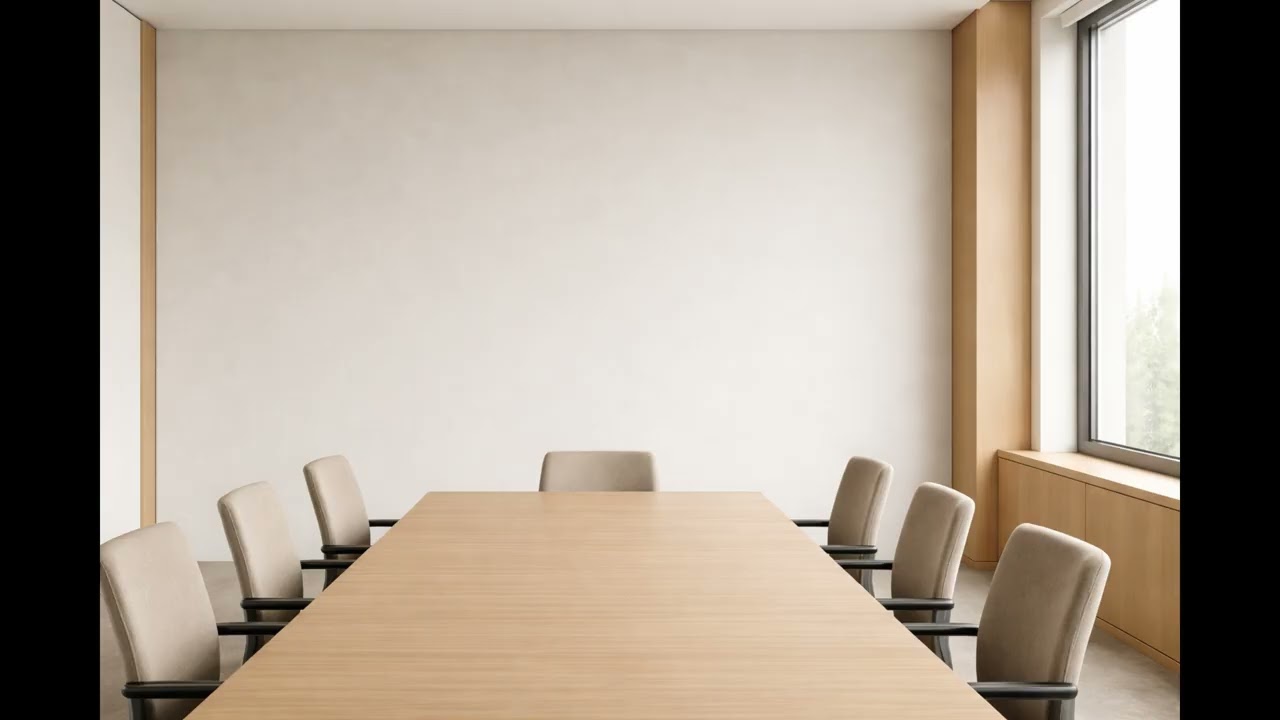 Professional Zoom Background 4K – Modern Conference Room – 1 Hour