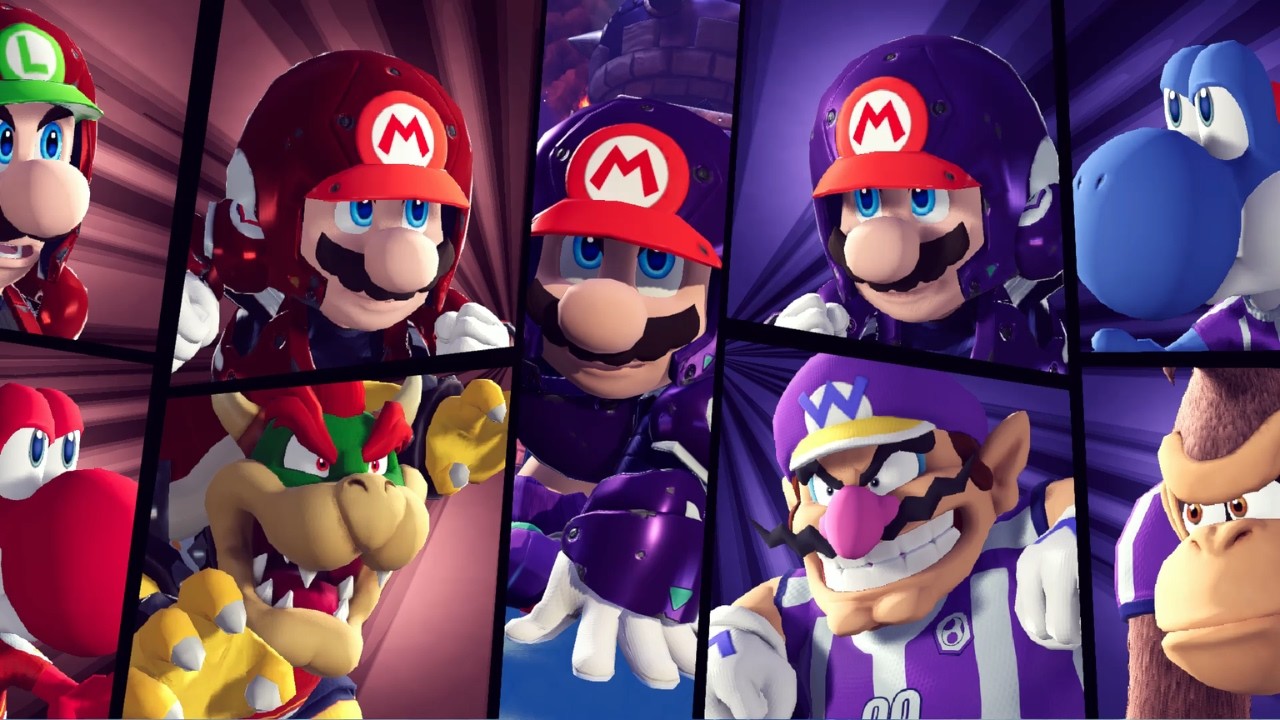 Mario Strikers Battle League ( Gameplay ) Mario VS Mario