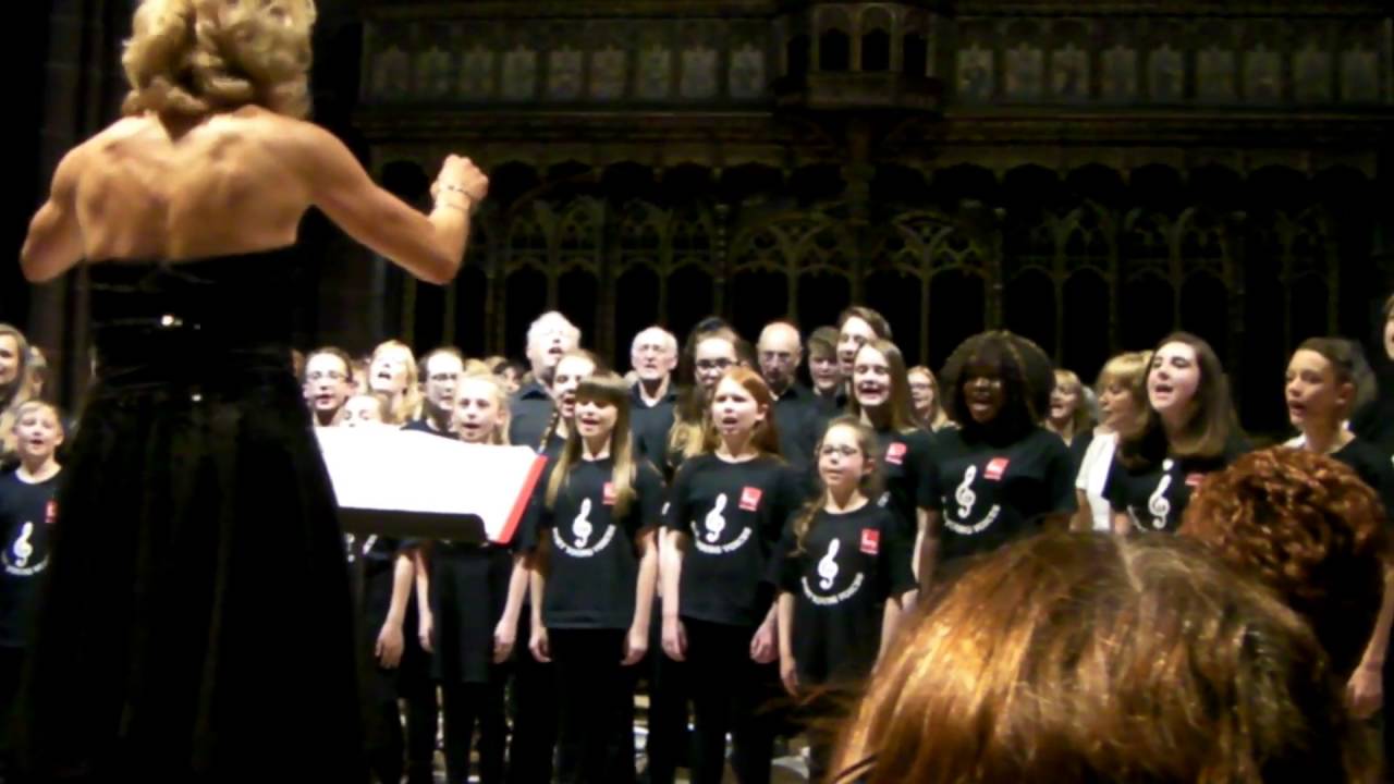 Bury Community Choir &  Bury Young Voices   Lift me Up   Manchester Cathedral   May 18 2016
