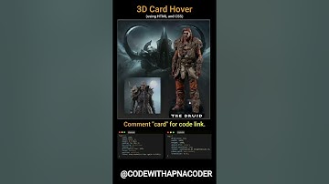 🔥 3D Image Hover Effect Using HTML #shorts #coding #viralvideo