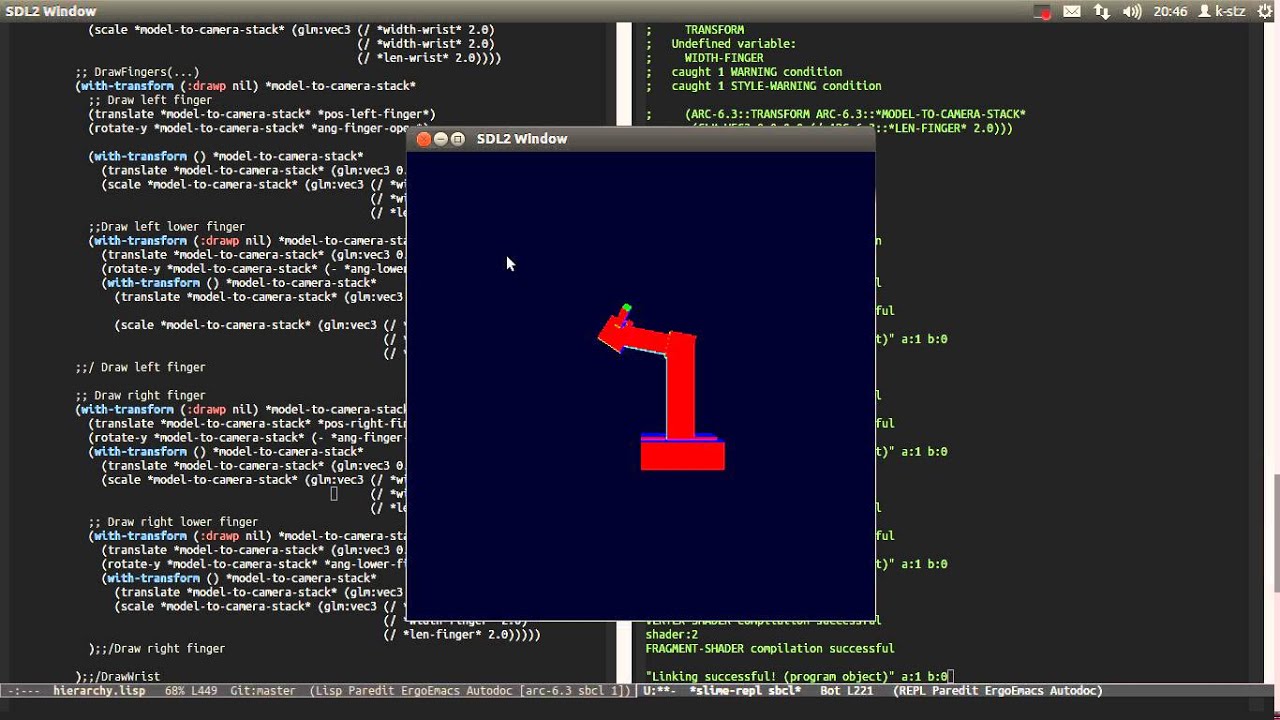 OpenGL programming - Armature simulation - YouTube
