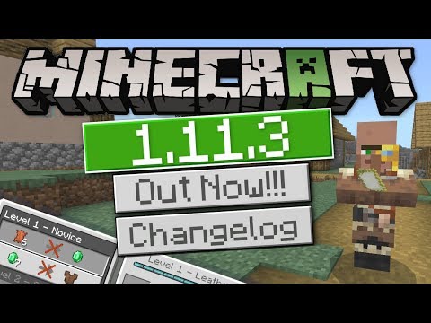 Minecraft Bedrock 1 11 3 Out Now V1 V2 Villager Changes Change Log Mcpe Xbox Windows 10 Youtube - roblox xbox one changelog