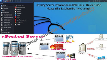 How to install and Configure Syslog Server in Kali Linux for Routers, Switches & Systems - Quick Lab