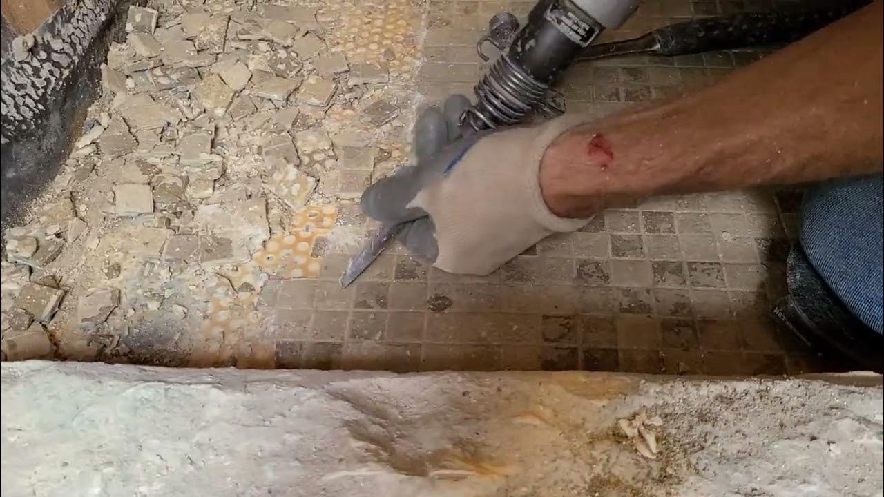 40 year old shower tile removal YouTube