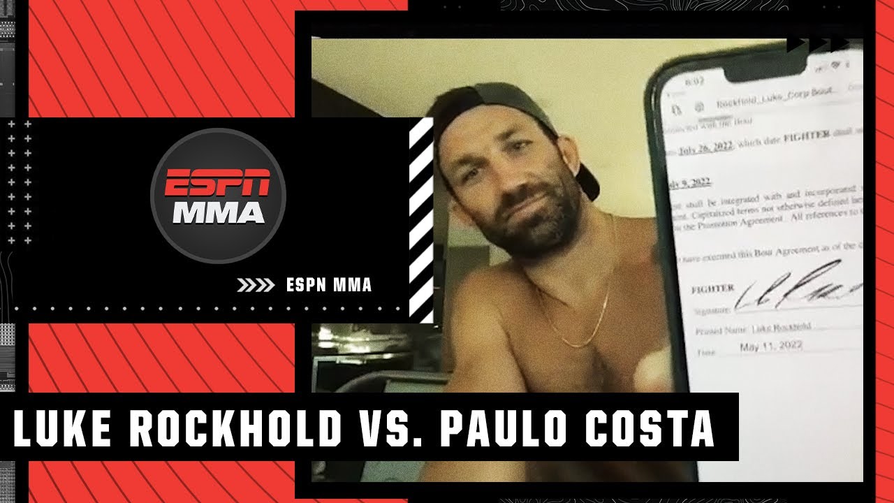 Luke Rockhold signs his contract to fight Paulo Costa DURING the interview 👀🍿 | ESPN MMA