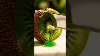 So satisfying clear kiwi cutting asmr #asmrtherapy #relax #asmr #ai #fruitcutting