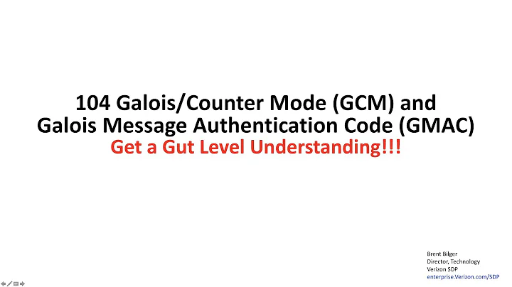 104 Galois/Counter Mode (GCM) and GMAC: Get a Gut Level Understanding