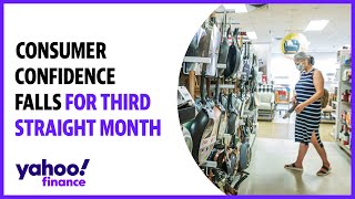 Consumer confidence falls for third straight month