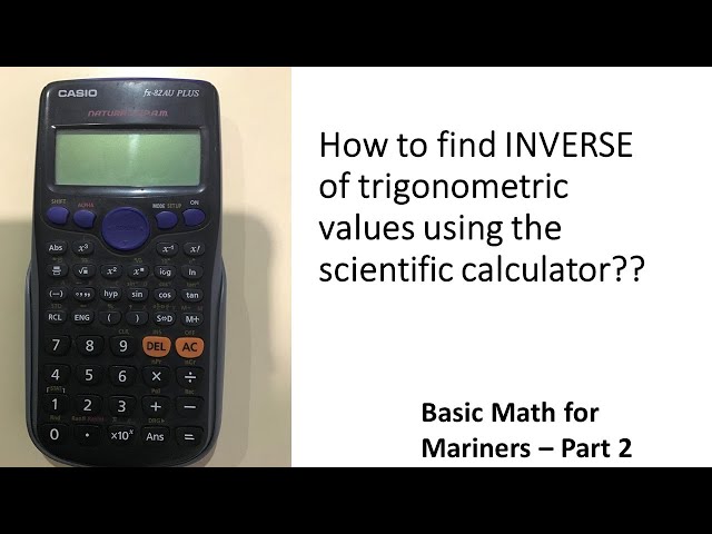 Values of inverse trigonometric functions calculator ▷ CASIO fx