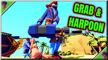 GRAB & HARPOON! Halfling and Harpooner vs Every Unit 2v1 - TABS Spooky Faction Update👻