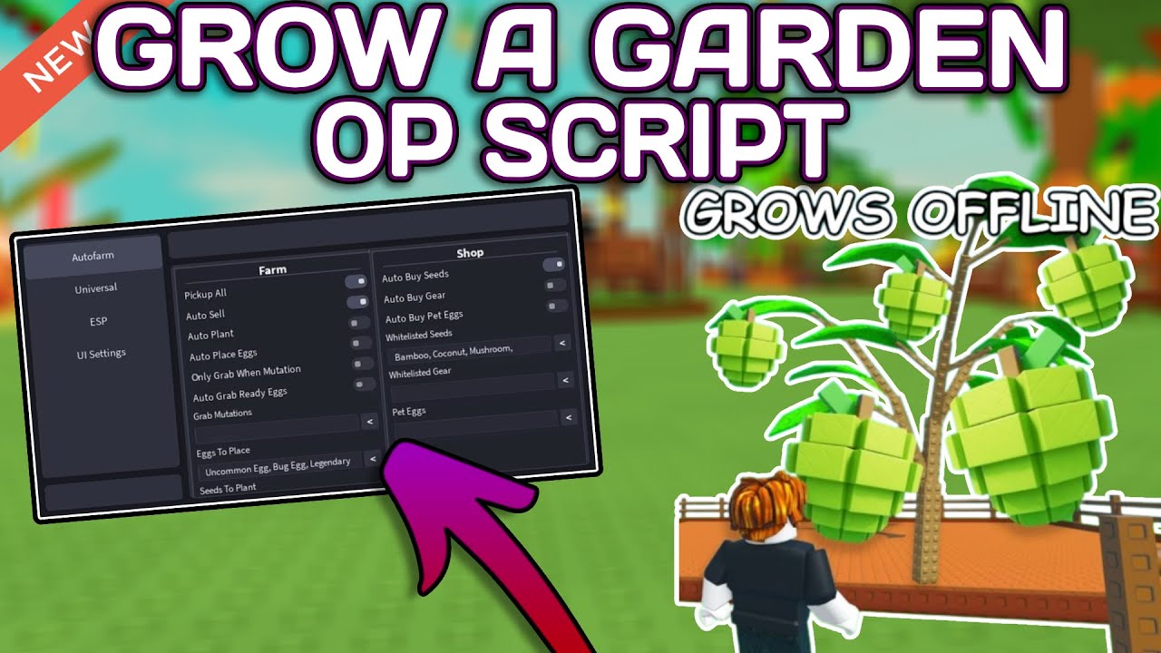 [☀️] Grow a Garden 🍏 OP Script (2025) PASTEBIN - Auto Farm | Auto ...