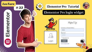 [Elementor pro login widget] Elementor pro Tutorial 2024 For Beginners  Lec#33