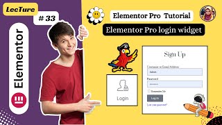 [Elementor pro login widget] Elementor pro Tutorial 2024 For Beginners  Lec#33