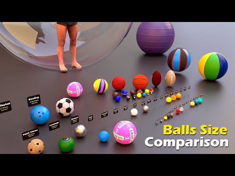 Balls Size comparison | Sports ball and fictional balls size comparison
