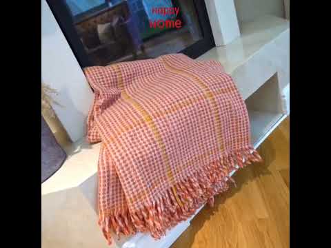 خامة وتفاصيل مدهشة السعادة بأيدينا بطانية صوف اسكتلندي بأناقة مع أرقى المنتجات التركية