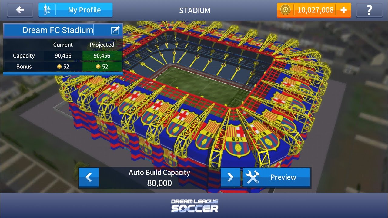 Upgrade Barcelona Stadium in Dream league Soccer - YouTube