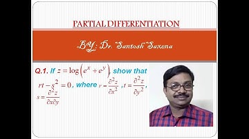 partial differentiation in hindi ||Q1|| By Dr. Santosh Saxena