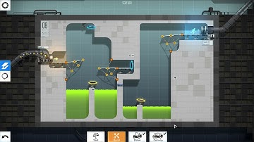 Bridge Constructor Portal Level 8, No Stickman Fall, No Bridge Collapse Solution.