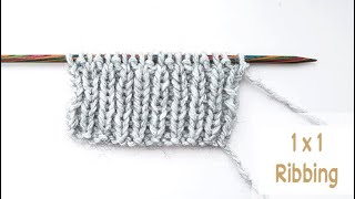 How to Knit: SINGLE RIBBING | 1x1 Rib Stitch Knitting Pattern | Easy Tutorial for Beginners