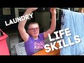 Life skills for special needs students - laundry and bed making