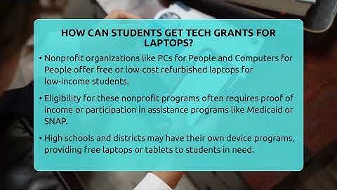 How Can Students Get Tech Grants For Laptops? - Budgeting as a Student