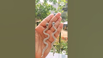 DIY beautiful snake earrings homemade #viral #shortvideos #earrings #snake #diy #craftbypreety